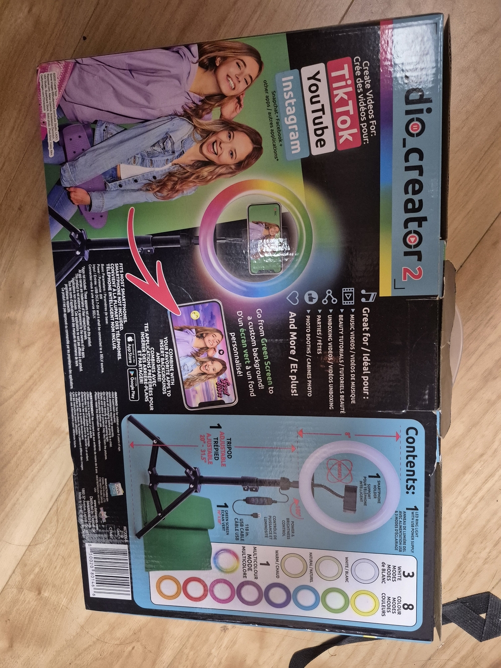 Studio Creator 2 LED Ring Light with Tripod - Multi Color - Picture 2 of 3